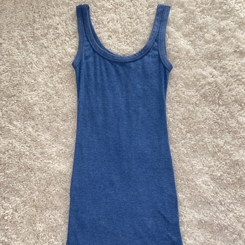 Tank top dress in denim and grey size small